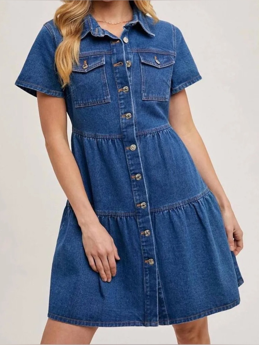 Bluivy Light Blue Denim Dress